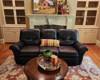 Leather Reclining Sofa