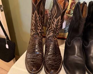 Justin Preban Sea Turtle Cowboy Boots Size 10.5 