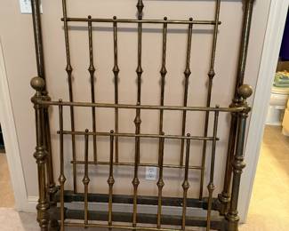 Antique Twin Brass Bed 