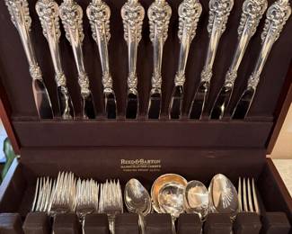 Wallace Grande Baroque 57 Piece Sterling Silver Flatware Set, Service for 10