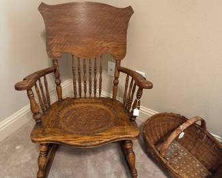 Antique Spindle Back Rocking Chair 