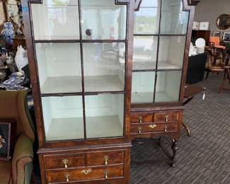 Antique PAIR of curio cabinets ! Originally from the Ford Estate Perrysburg Ohio 