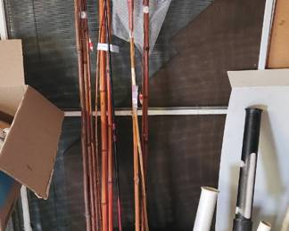 Cane poles and pvc rod holders