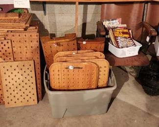 Moravian Diener candle trays, auditorium chairs, vintage magazines and craft manuals, 