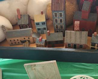 Miniature vintage village houses