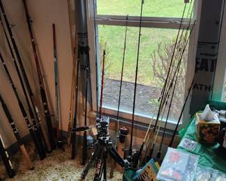 Fishing rods and reels, saltwater and fresh