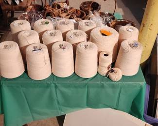 Cones of vintage cotton twine