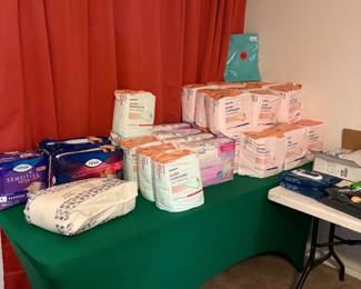 Lots of incontinence supplies
