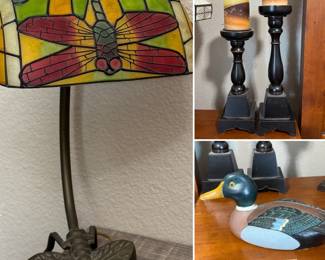 Cute dragonfly lamp and decor