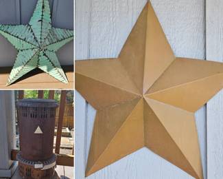 Metal stars & a vintage stove