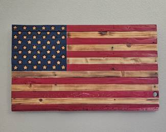 Wood art-deco flag