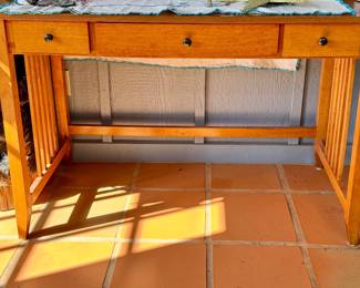 Mission style sofa table