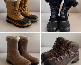 Lots of boots and shoes