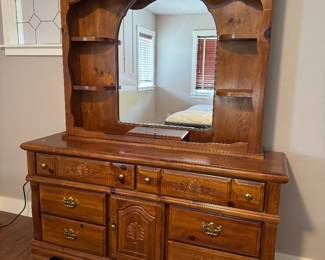 Vintage dresser/hutch with mirror