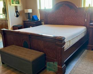 King bed and frame (has ornate posts on it now)