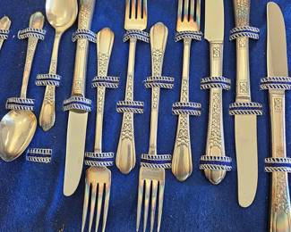 Set of silver plated silverware