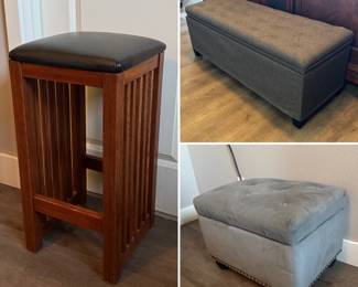 Bedroom stools & storage