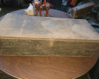 Vintage western electric co wooden tool box 
