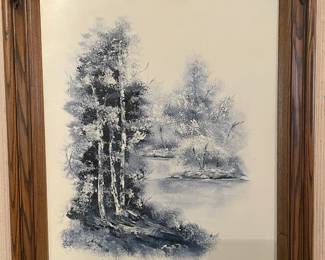 Blue Lake oil painting by Helen Emery
