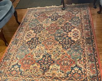 Ethan Allen  4’6”x6’7” German 100% wool rug Antique Shah abbas 