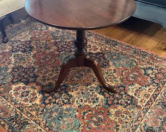 Flip top parlor table, mahogany or cherry