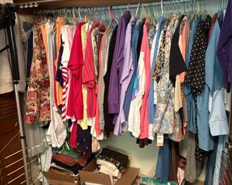 women's clothing sizes L to 3 x,  needlework kits, 