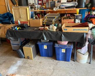 storage totes, Coke clock