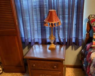 night stand, lamp