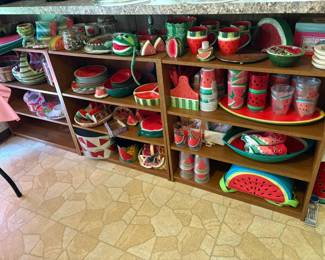 Watermelon dishes and decor