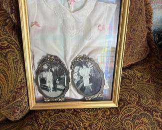 vintage baby shadow box