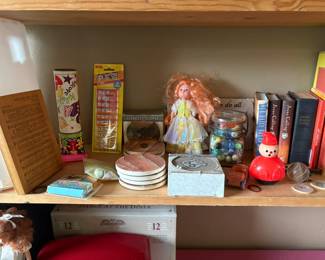 Marbles-some glow!, vintage toys, coasters, books