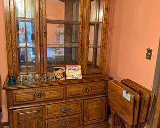 china cabinet, TV trays