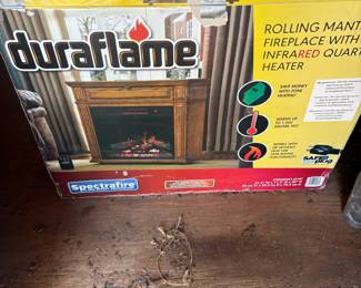fireplace with heater
