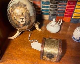 Handpainted ostrich egg Wildflower Lane Estate Sales Sugar Land -Southwest Houston Experts