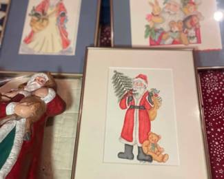 Watercolor frames, unique artwork Wildflower Lane Estate Sales Sugar Land -Southwest Houston Experts