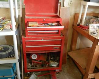 Several Roll Around Tool Boxes