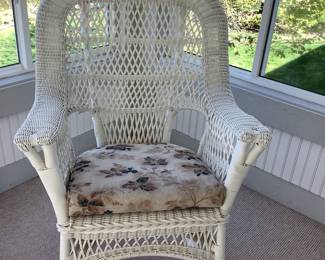 White Wicker Rocking Chair