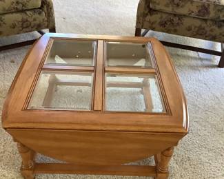 Wood and Glass Coffee Table