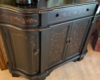 Hooker Furniture Seven Seas Kidney Shaped Painted Cabinet