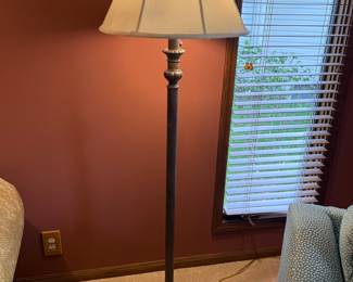 Traditional Floor Lamp with Fabric Shade