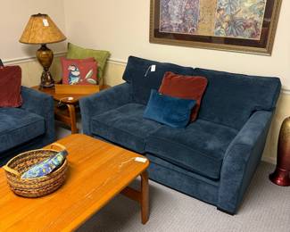Navy Blue Velvet Sofa