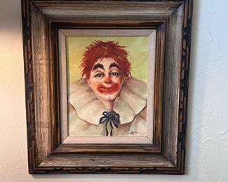 Original clown painting 
