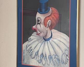 More clown art by Rod Skelton, signed print