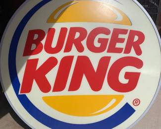 2  six foot Burger King signs that light up. Perfect for man cave or garage. 