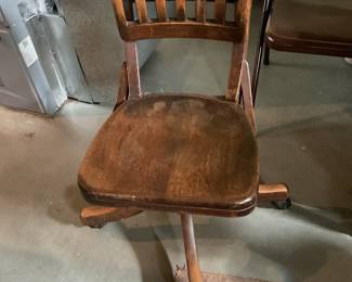 Antique oak office chair