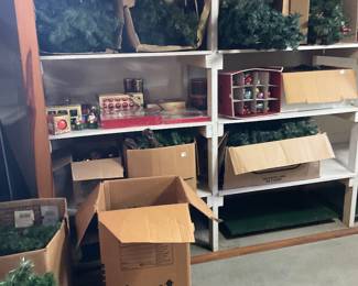 Lots of Christmas - Trees, roping, ornaments, etc.