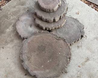 g Concrete Stepping Stones Designed to Look Like Wood Slabs  4 Yard Cut