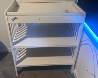 kk Childrens Changing Table w Open Shelving  White