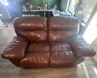 f Faux Leather Reclining Loveseat