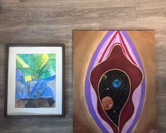 ar Modern  Contemporary Art Lot 2  Framed Still Life Print